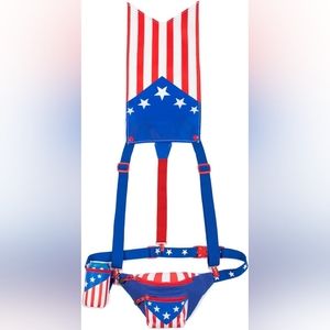 Tipsy elves American flag Fannie pack with cape